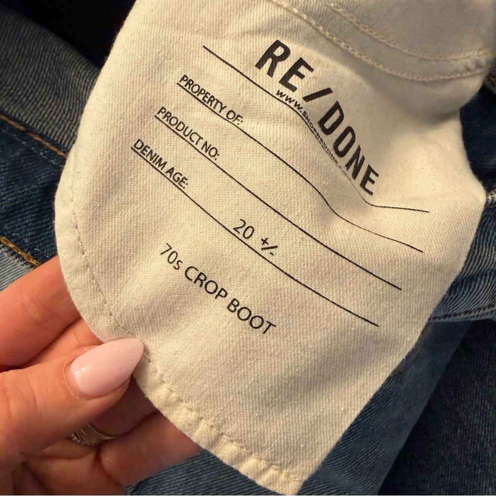 RE/DONE • 70s crop boot jeans - size 25 - Picture 8 of 8